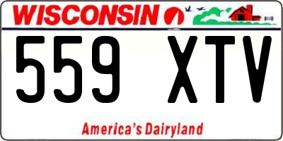WI license plate 559XTV