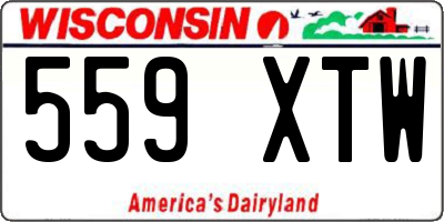 WI license plate 559XTW