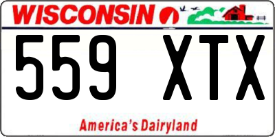 WI license plate 559XTX