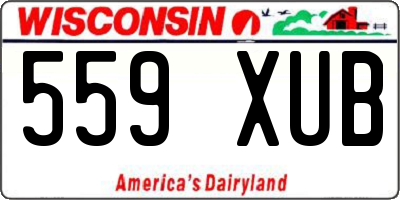 WI license plate 559XUB