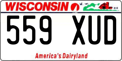WI license plate 559XUD