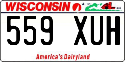 WI license plate 559XUH