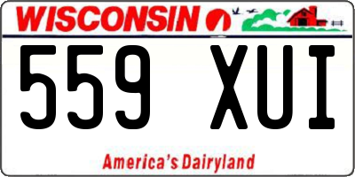 WI license plate 559XUI