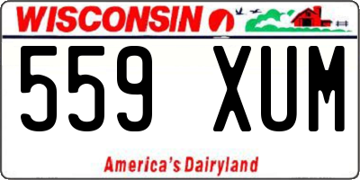 WI license plate 559XUM