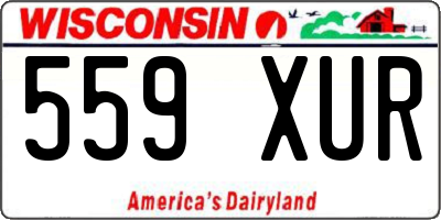 WI license plate 559XUR