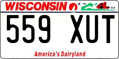 WI license plate 559XUT