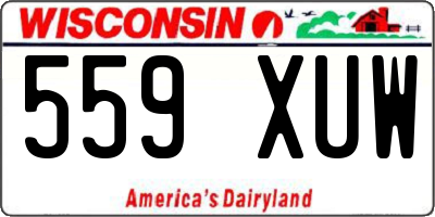 WI license plate 559XUW