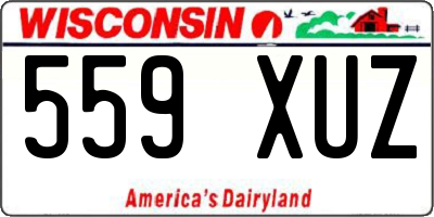 WI license plate 559XUZ