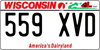 WI license plate 559XVD