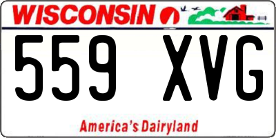 WI license plate 559XVG