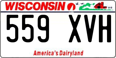 WI license plate 559XVH