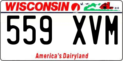 WI license plate 559XVM