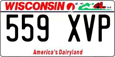 WI license plate 559XVP