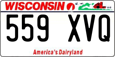 WI license plate 559XVQ