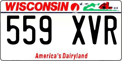 WI license plate 559XVR
