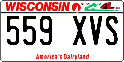 WI license plate 559XVS