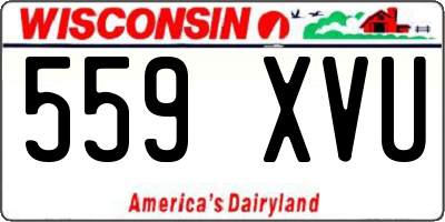 WI license plate 559XVU