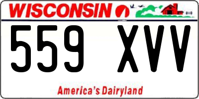 WI license plate 559XVV