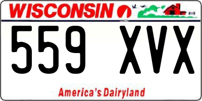 WI license plate 559XVX