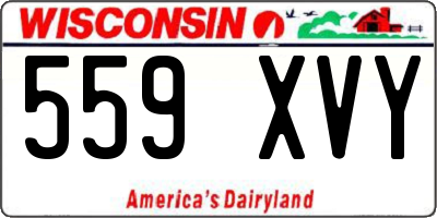 WI license plate 559XVY