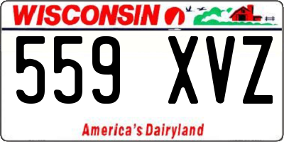 WI license plate 559XVZ