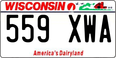 WI license plate 559XWA