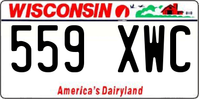 WI license plate 559XWC