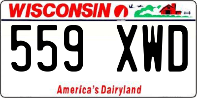 WI license plate 559XWD