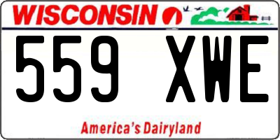 WI license plate 559XWE