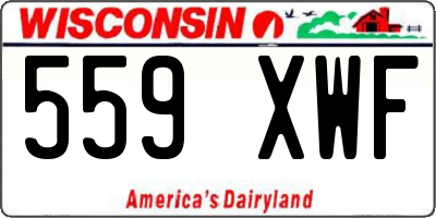 WI license plate 559XWF