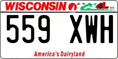 WI license plate 559XWH