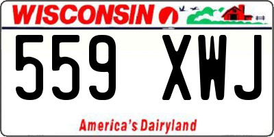 WI license plate 559XWJ