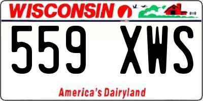 WI license plate 559XWS