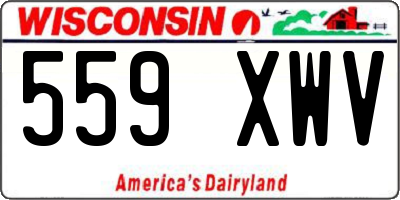 WI license plate 559XWV