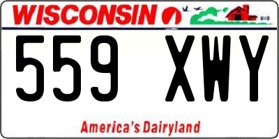 WI license plate 559XWY