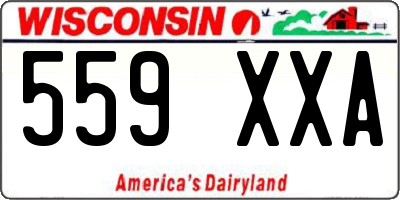 WI license plate 559XXA