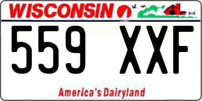 WI license plate 559XXF