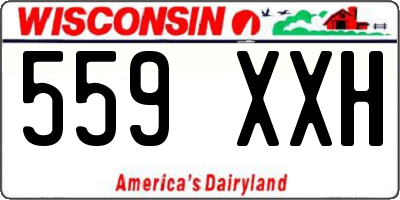 WI license plate 559XXH
