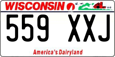 WI license plate 559XXJ
