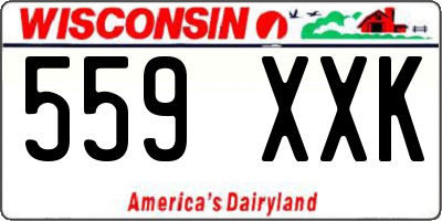 WI license plate 559XXK