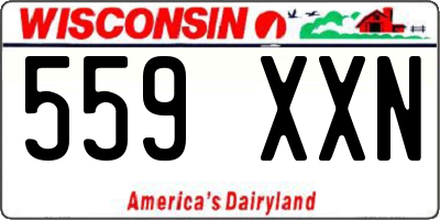 WI license plate 559XXN