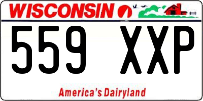 WI license plate 559XXP