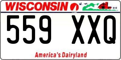 WI license plate 559XXQ
