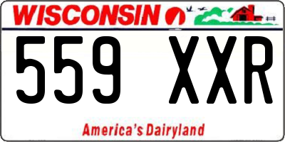WI license plate 559XXR
