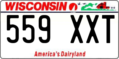 WI license plate 559XXT