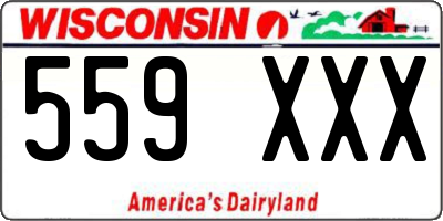 WI license plate 559XXX