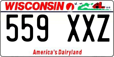WI license plate 559XXZ