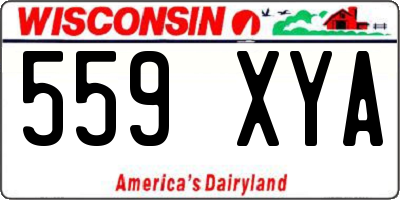 WI license plate 559XYA
