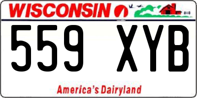 WI license plate 559XYB