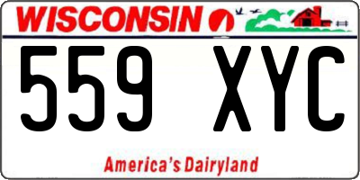 WI license plate 559XYC